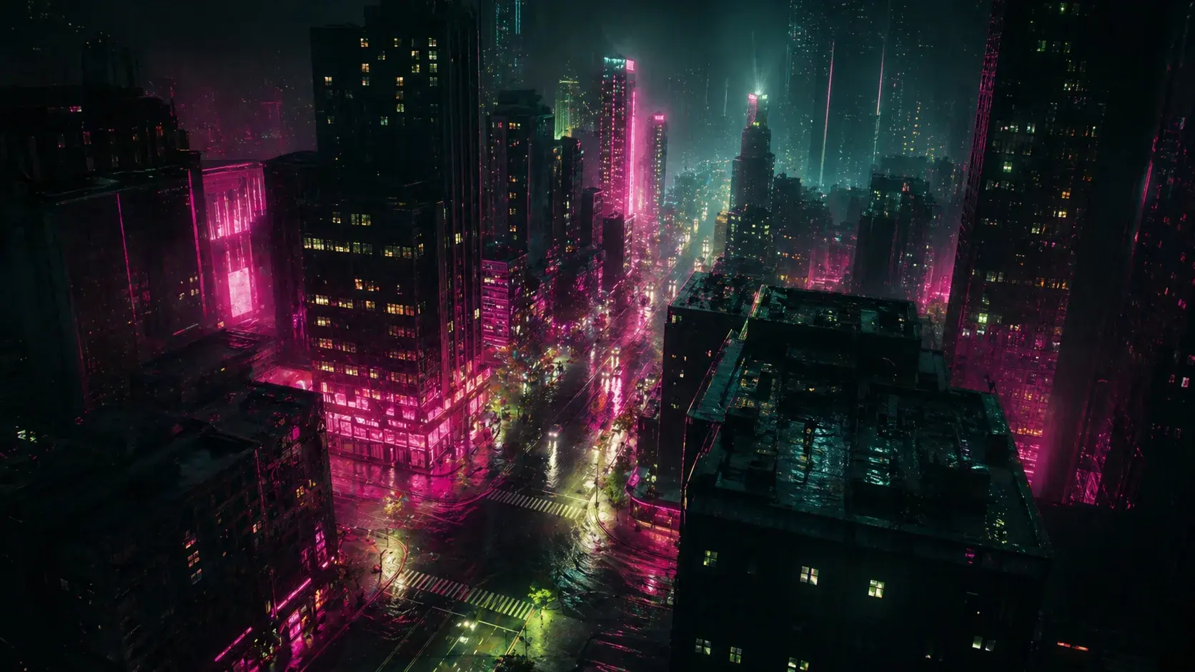 Nano Banana cyber city AI image concept