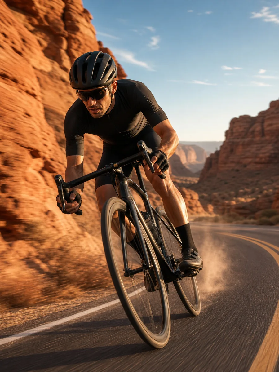 Canyon cyclist